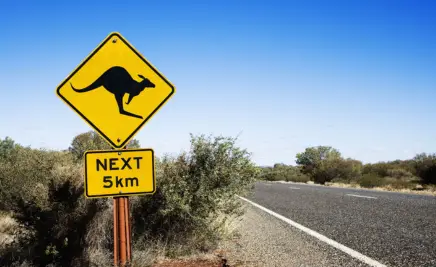 Straße Australien Schild
