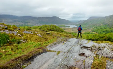 Wanderer Irland Landschaft