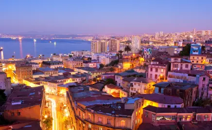 Valparaíso Chile Nacht